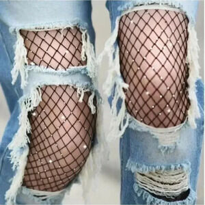 Shine Bright Scattered Stone Fishnet Pantyhose